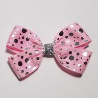 3" Pink Foil Polka Dot 