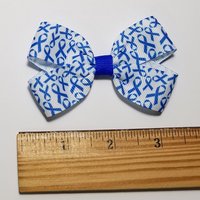 3" Blue Awareness Ribbon 