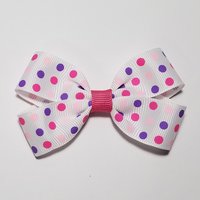 3" Pink Purple Polka Dot 