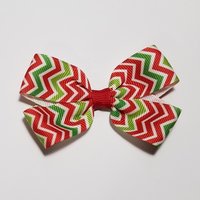 3" Christmas Chevron Stripe 