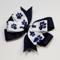 3.5" Navy Blue Paw Print 