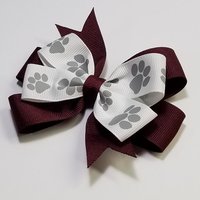3.5" Silver Grey Paw Print 