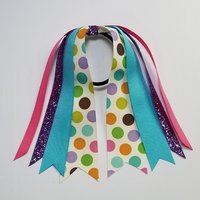 Rainbow Polka Dot 6" Length