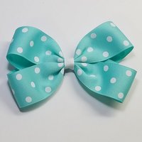 5" Aqua Polka Dot 