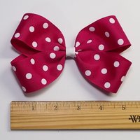 5" Dark Pink Polka Dot 