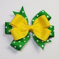 3.5" Yellow Green Polka Dot Team Sport School