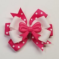 3.5" Shocking Pink Polka Dot