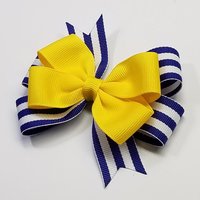 3.5" Yellow Royal Blue Stripe