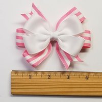 3.5" Pink White Stripe 