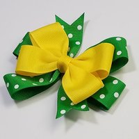 3.5" Yellow Green Polka Dot Team Sport School