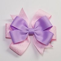 3.5" Light Orchid Purple Baby Pink Polka Dot 