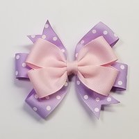 3.5" Baby Pink Light Purple Polka Dot
