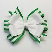 3.5" Emerald Green White Stripe 