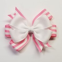 3.5" Pink White Stripe 