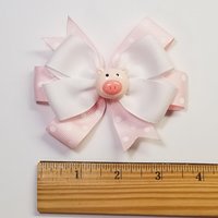 3.5" Pig Baby Pink Polka Dot