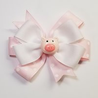 3.5" Pig Baby Pink Polka Dot