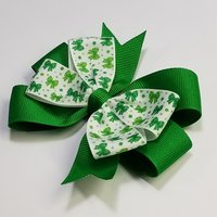 3.5" Green Polka Dot Bow