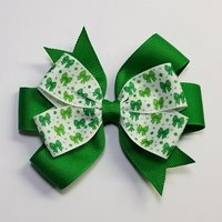 3.5" Green Polka Dot Bow
