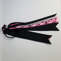 Pink Black Metallic Foil Swirl