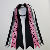 Pink Black Metallic Foil Swirl