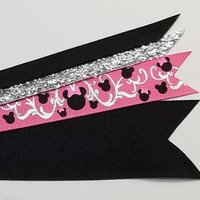 Pink Black Metallic Foil Swirl