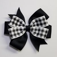 3.5" Black White Buffalo Plaid