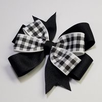 3.5" Black White Buffalo Plaid