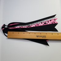 Pink Black Metallic Foil Swirl