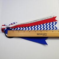 Royal Blue White Red Chevron