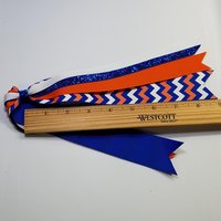Royal Blue Orange White Chevron