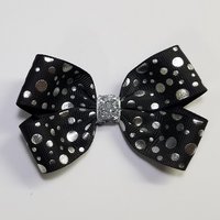 3" Black Foil Polka Dot 