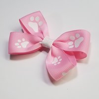 3" Pink White Paw Print