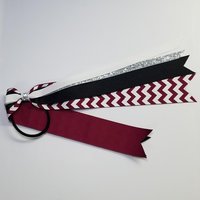Maroon White Glitter Chevron 