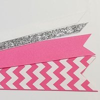 Hot Pink White Chevron