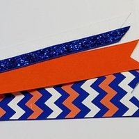 Royal Blue Orange White Chevron