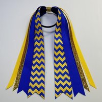 Royal Blue Yellow Chevron 