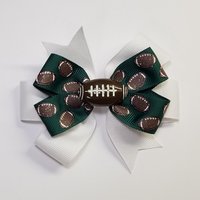 3.5" Football Glitter Green White