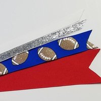 Football Glitter Royal Blue Red