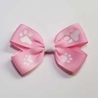 3" Pink White Paw Print