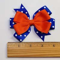 3.5" Orange Blue Polka Dot