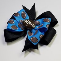 3.5" Football Glitter Blue Black