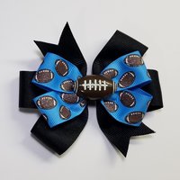 3.5" Football Glitter Blue Black