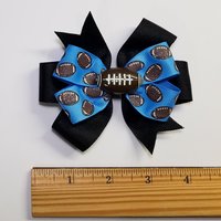 3.5" Football Glitter Blue Black