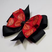 3.5" Basketball Glitter Red