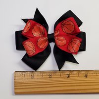 3.5" Basketball Glitter Red
