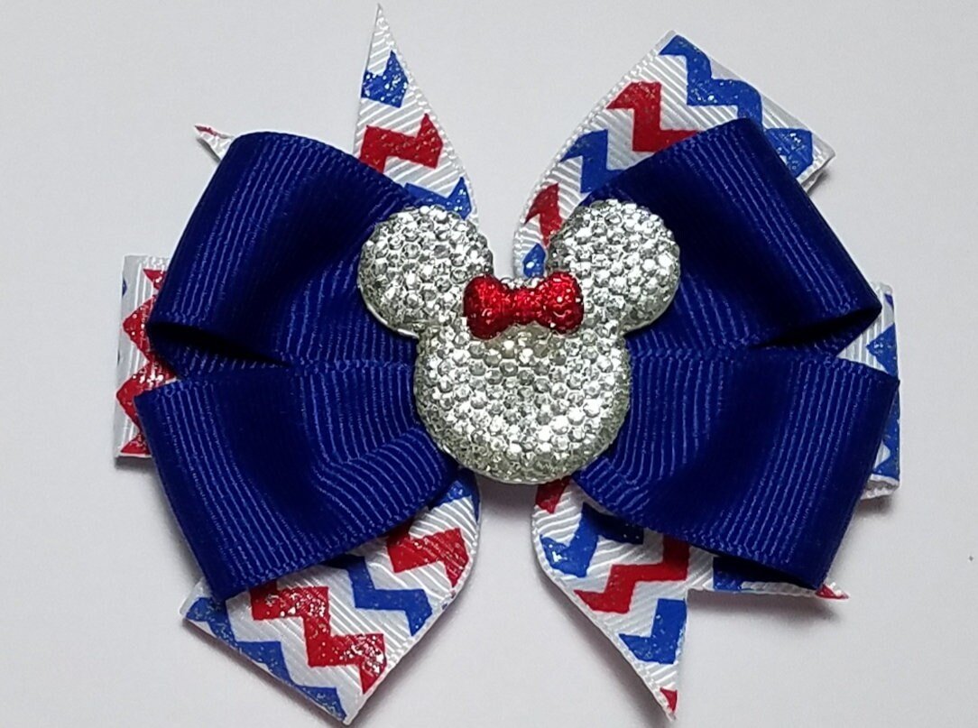 3.5" Patriotic Glitter