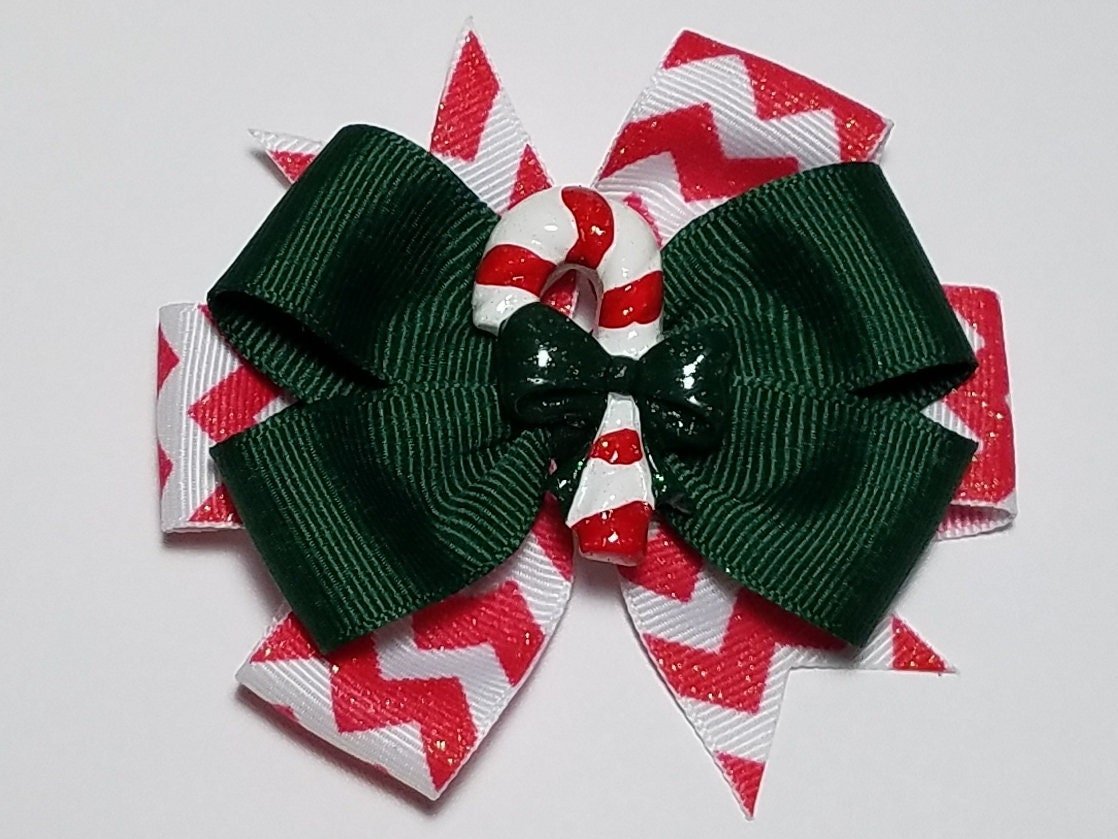 3.5" Candy Cane Glitter 