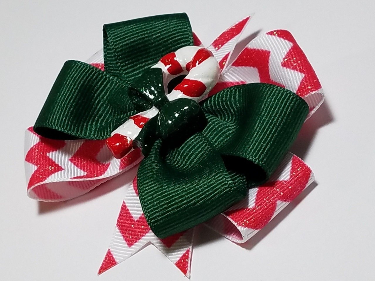 3.5" Candy Cane Glitter 