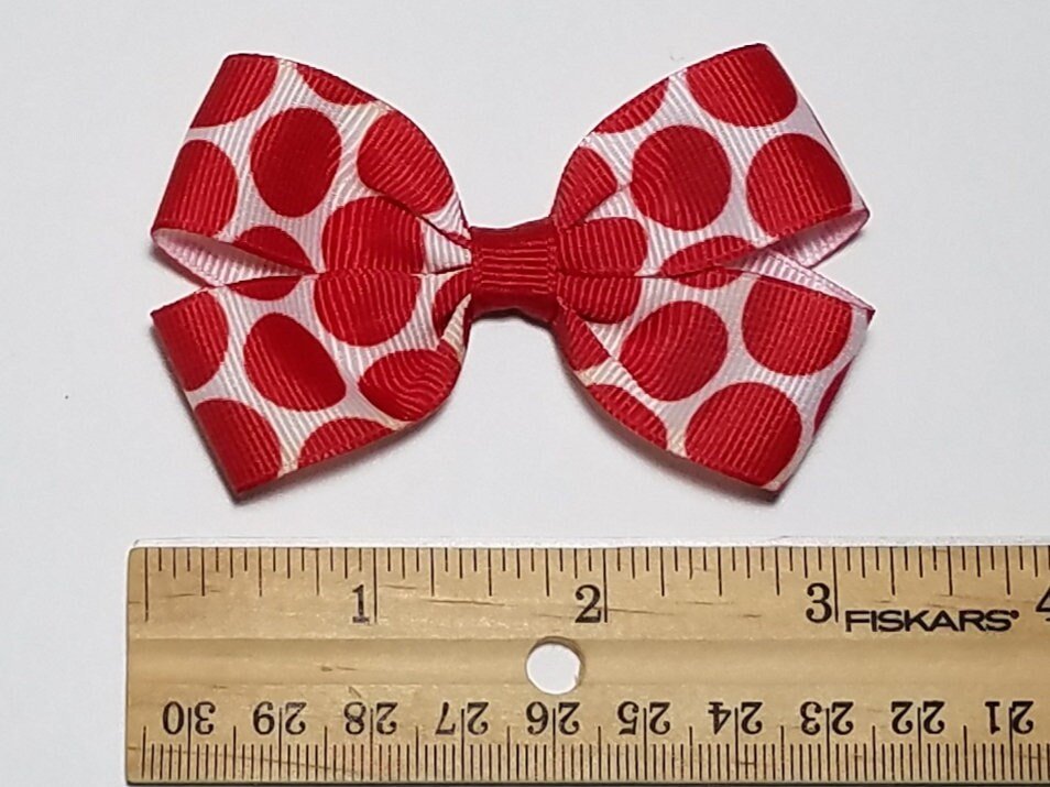 3" Red Polka Dot 
