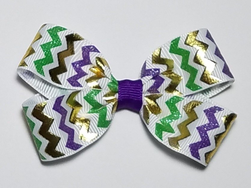 3" Mardi Gras Chevron